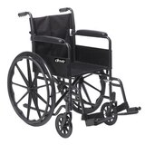 Drive Medical Silver Sport 1 Wheelchair with Full Arms and Swing away Removable Footrest, thumbnail image 1 of 5
