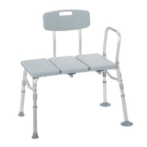 Drive Medical Plastic Tub Transfer Bench With Adjustable Backrest , CVS