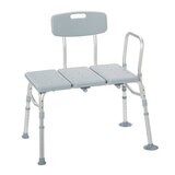 Drive Medical Plastic Tub Transfer Bench with Adjustable Backrest, thumbnail image 1 of 6