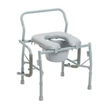 Drive Medical Steel Drop Arm Bedside Commode with Padded Seat and Arms, thumbnail image 3 of 5