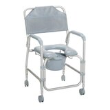 Drive Medical Lightweight Portable Shower Chair Commode with Casters, thumbnail image 2 of 5