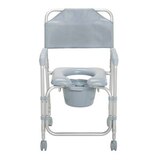 Drive Medical Lightweight Portable Shower Chair Commode with Casters, thumbnail image 3 of 5