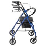 Drive Medical Walker Rollator with 6"" Wheels Fold Up Removable Back Support and Padded Seat, thumbnail image 3 of 5