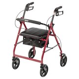 Drive Medical Aluminum Rollator with Fold Up and Removable Back Support and Padded Seat, thumbnail image 2 of 5