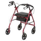 Drive Medical Aluminum Rollator with Fold Up and Removable Back Support and Padded Seat, thumbnail image 4 of 5