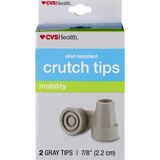 CVS Health Crutch Tips, Gray, 7/8", 2 CT, thumbnail image 1 of 3