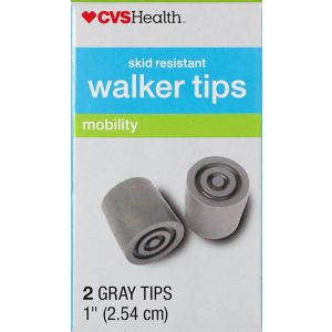 CVS Health Walker Replacement Tips, 1 Pair - 2 Ct