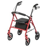 Four Wheel Rollator Rolling Walker with Fold Up Removable Back Support, thumbnail image 2 of 9