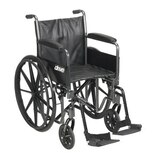 Drive Medical Silver Sport 2 Wheelchair with Detachable Full Arms and Swing away Footrests, 16" Seat, thumbnail image 1 of 2