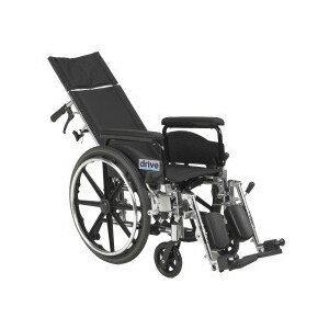 Drive Medical Viper Plus GT Full Reclining Wheelchair, Detachable Full Arms