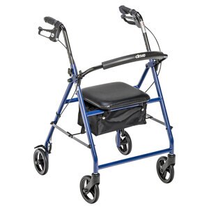 Drive Medical Rollator With 6 Wheels, Blue , CVS