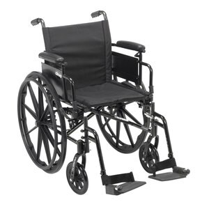 Drive Medical Cruiser X4 Lightweight Dual Axle Wheelchair with Adjustable Detachable Desk Arms, Swing Away Footrests