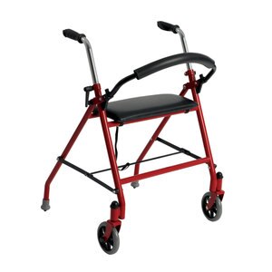 Drive Medical Two Wheeled Walker With Seat, Red , CVS