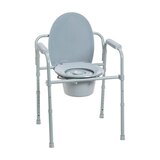 Drive Medical Steel Folding Frame Commode, thumbnail image 1 of 6