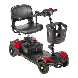 Drive Medical Scout - Scooter eléctrico compacto para viaje, 4 ruedas, batería extendida