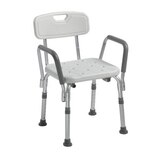 Drive Medical Knock Down Bath Bench with Back and Padded Arms, thumbnail image 1 of 2