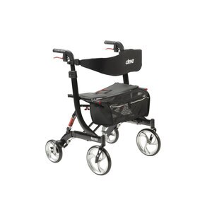 Drive Medical Nitro Euro Style Rollator Rolling Walker, Heavy Duty, Black