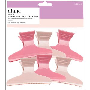 Diane Butterfly Hair Clips, 6CT