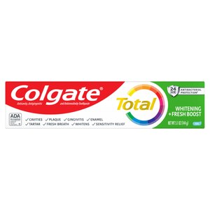 Colgate Total 24-Hour Antibacterial Protection Anticavity, Antigingivitis, And Antisensitivity Toothpaste, Whitening + Fresh Boost Gel, 5.1 Oz , CVS