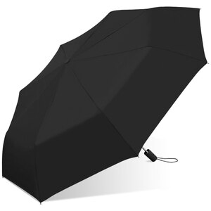 Weather Station Folding Automatic Umbrella, Black