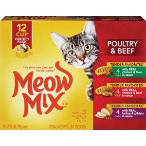 Meow Mix Poultry & Beef Variety Pack, 12 Ct - 2.75 Oz , CVS