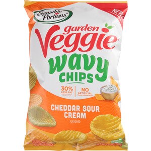 Sensible Portions Cheddar Sour Cream Garden Veggie Wavy Chips, 4.25 oz ...