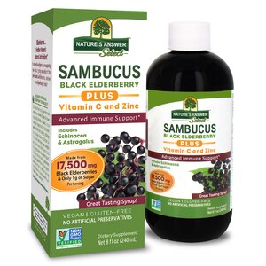 Nature's Answer Select Sambucus Black Elderberry Plus Vitamin C and Zinc Syrup