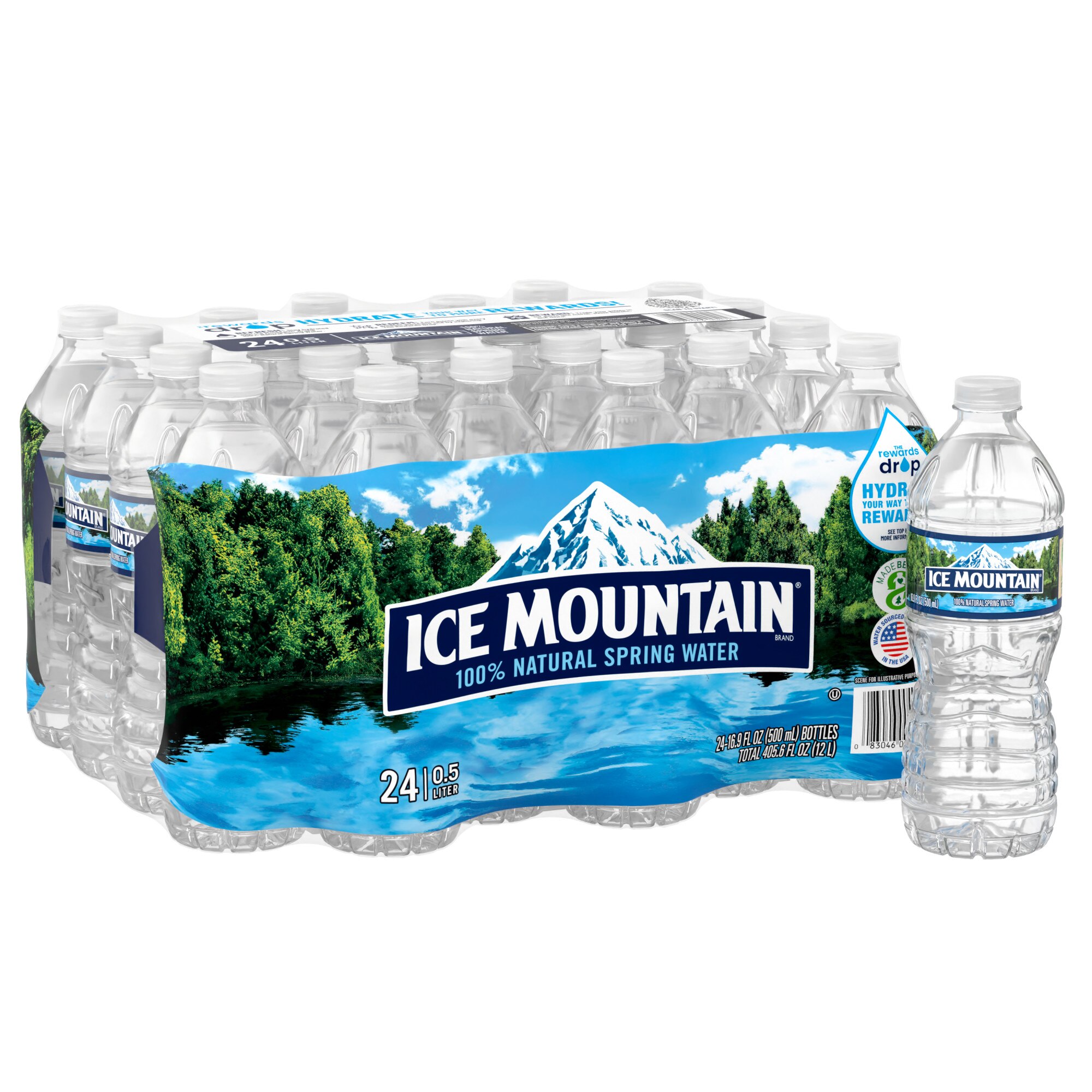 Ice Mountain Brand 100% Natural Spring Water - 12pk/12 Fl Oz Bottles :  Target