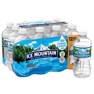 Ice Mountain 100% Natural Spring Water Plastic Bottle, 12 Ct, 12 Oz , CVS