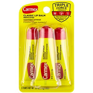 Carmex Classic Medicated Lip Balm, 3 0.35 OZ Tubes, Everyday Soothing