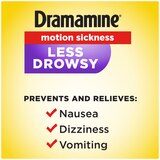 Dramamine Motion Sickness Less Drowsy Tablets, 8 CT, thumbnail image 3 of 8