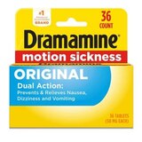 Dramamine Original Dual-Action Motion Sickness Relief Tablets, 36 CT, thumbnail image 1 of 5
