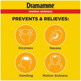 Dramamine Motion Sickness Chewable Tablets, Orange flavored, 8 CT, thumbnail image 2 of 5