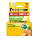 Dramamine Non-Drowsy Motion Sickness Relief Capsules, 18 CT, thumbnail image 1 of 4