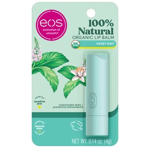 eos 100% Natural & Organic Lip Balm Stick - Sweet Mint, 0.14 OZ