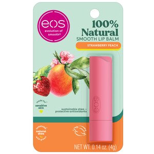 eos Super Soft Shea Lip Balm Stick - Strawberry Peach, 0.14 OZ