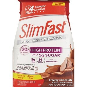 Slim Fast Advanced Nutrition Meal Replacement, Creamy Chocolate, 4 Pack - 11 Oz , CVS