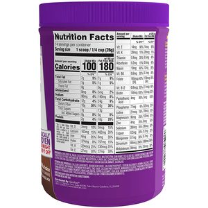Slim fast nutrition facts label