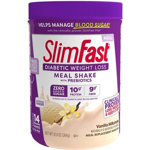 SlimFast Diabetic Weight Loss Vanilla Milkshake, 12.8 OZ