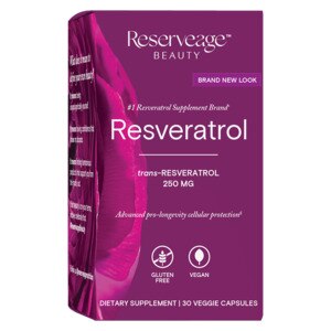 Reserveage Beauty Resveratrol 250mg Veggie Capsules, 30 CT