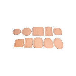 Austin Medical Ampatch Style F-23 Stoma Cover 3 in. x 4-1/4 in. with 1-1/8 in. Round End Hole, 50CT