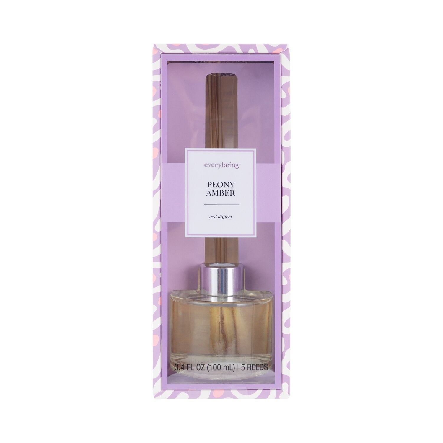 Everybeing Peony Amber Scented Reed Diffuser, 3.4 Oz , CVS