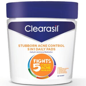 Clearasil Ultra 5 in 1 Acne Face Wash Pads, 90CT