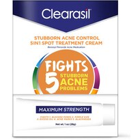 Clearasil Stubborn Acne 5 In 1 Spot Treatment Cream, 1 OZ