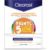 Clearasil Stubborn Acne 5 In 1 Spot Treatment Cream, 1 OZ, thumbnail image 1 of 6