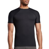Tommie Copper Men's Compression Shoulder Support Shirt, Black, L, thumbnail image 1 of 9