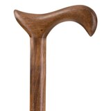 Brazos Twisted Walnut Derby Handcrafted Wood Walking Cane, thumbnail image 2 of 3