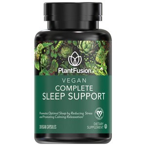 PlantFusion Vegan Complete Sleep Support - Suplemento dietario para dormir mejor, 30 u.
