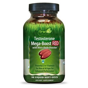 Irwin Naturals Testosterone Mega-Boost Red Liquid Soft-gels, 56 Ct , CVS