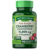 Nature's Truth Triple Strength Cranberry Concentrate 15,000 mg plus Vitamin C, 90 CT, thumbnail image 2 of 4